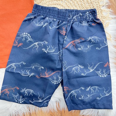 Conj. Camiseta Into The Wild e Bermuda em Táctel - Ferrugem e Marinho